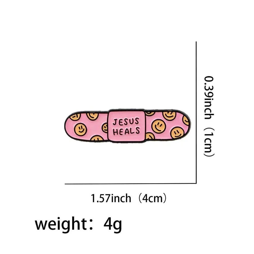 Jesus Heals Bandage Enamel Pin | Faith-Inspired Lapel Pin